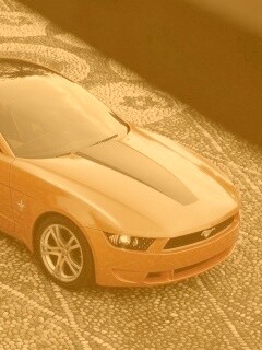 Оранжевый мустанг обои