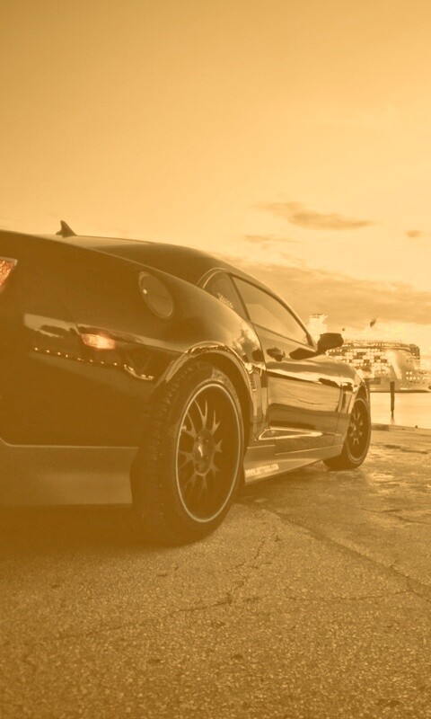 Черный спорткар обои