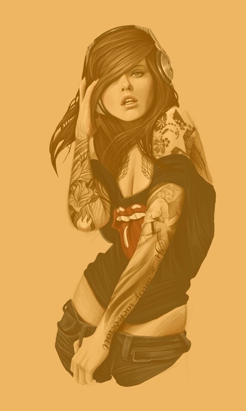 Музыкальная девочка обои