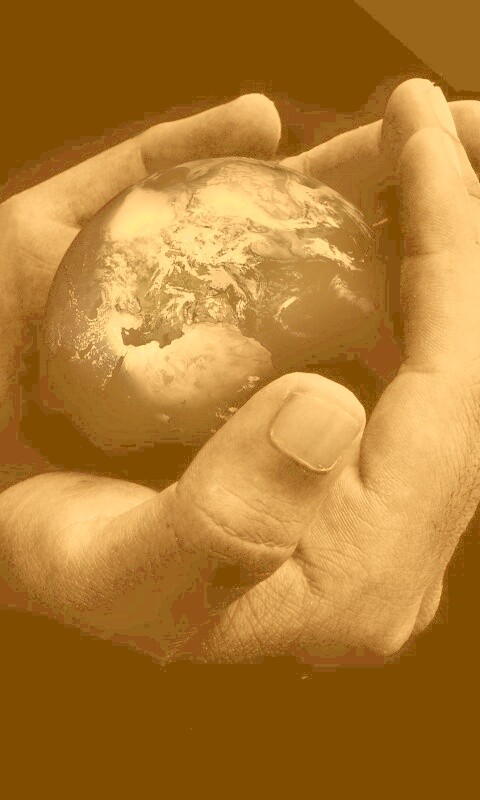 Мир в руках обои