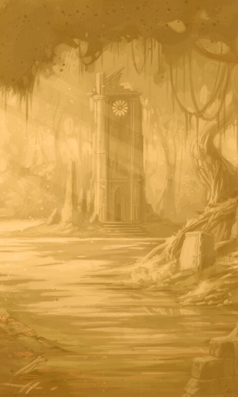 Руины эльфийского города обои