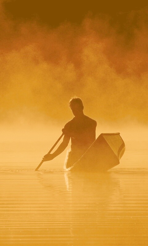 Один в лодке обои