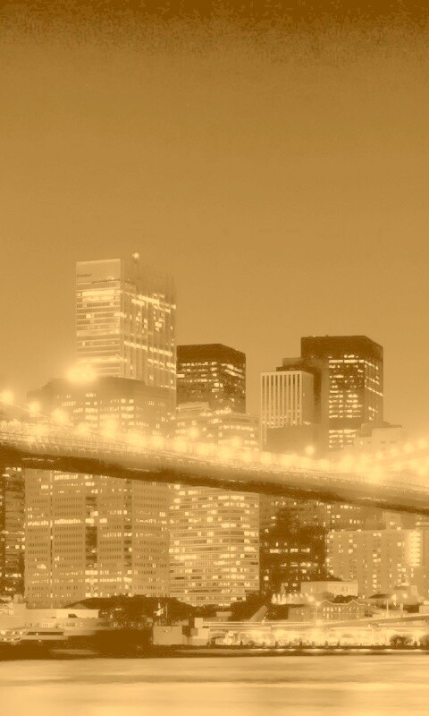 Вид на ночной Нью-Йорк обои