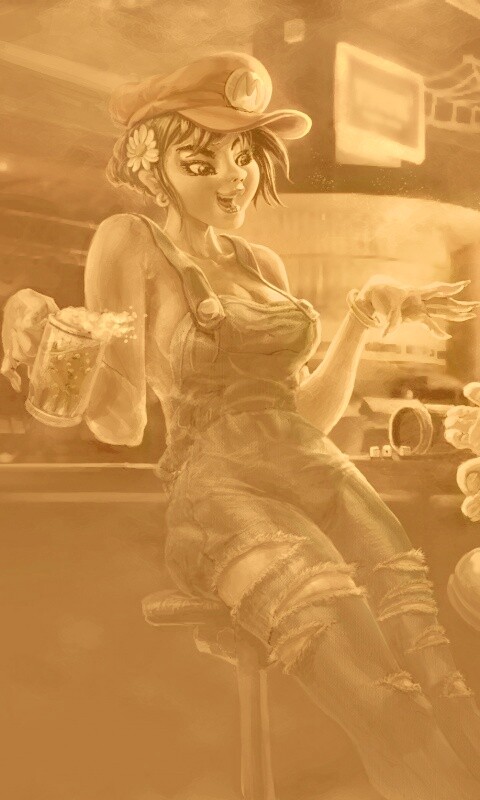 Девушка Марио обои