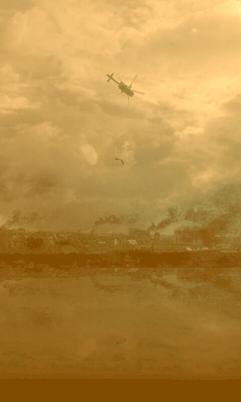 Дымящий город обои