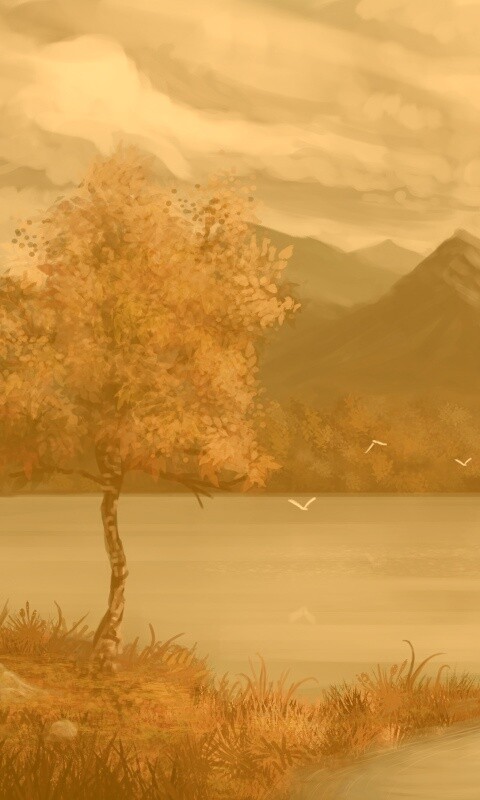 Осень в предгорье обои