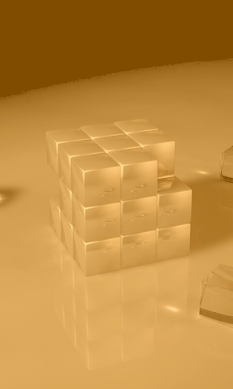 Стеклянный кубик рубика обои