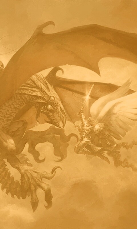 Ангел против дракона обои