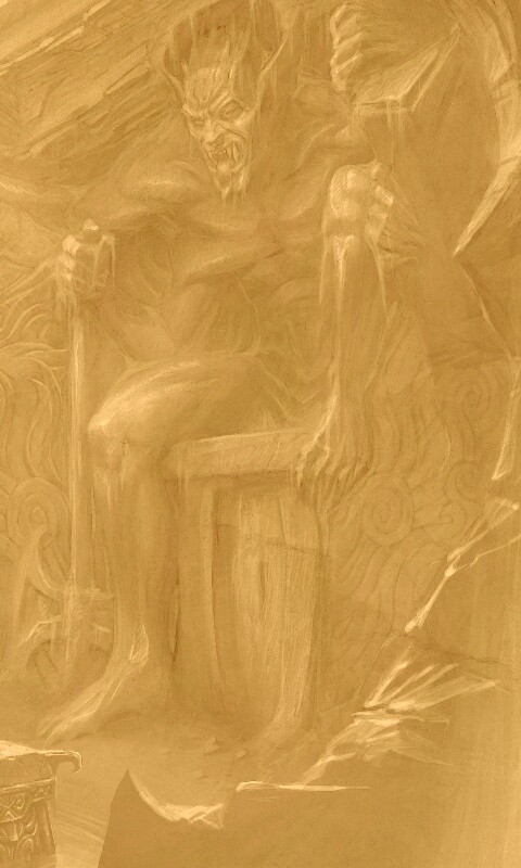 Довакин и Барбас в святилище Клавикуса Вайла обои