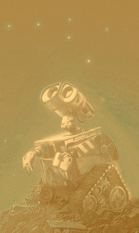 Валли смотрит на звезды обои