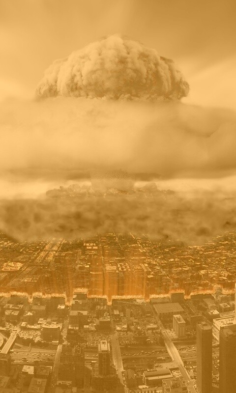 Ядерный взрыв в городе обои