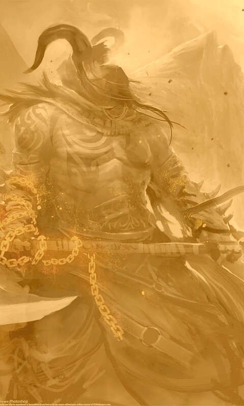 Демон с топором обои