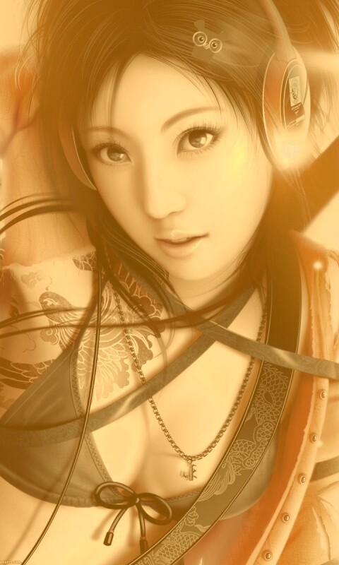 Поющая японка обои