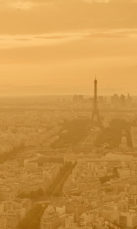 Вид на вечерний Париж обои