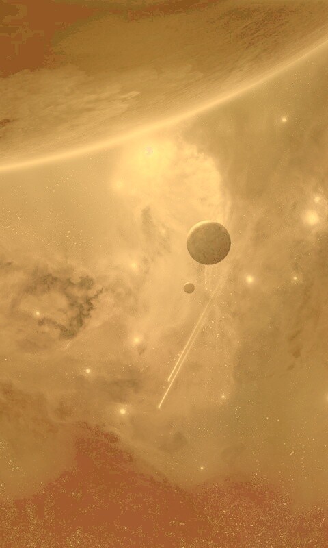 Комета пролетает мимо планеты обои