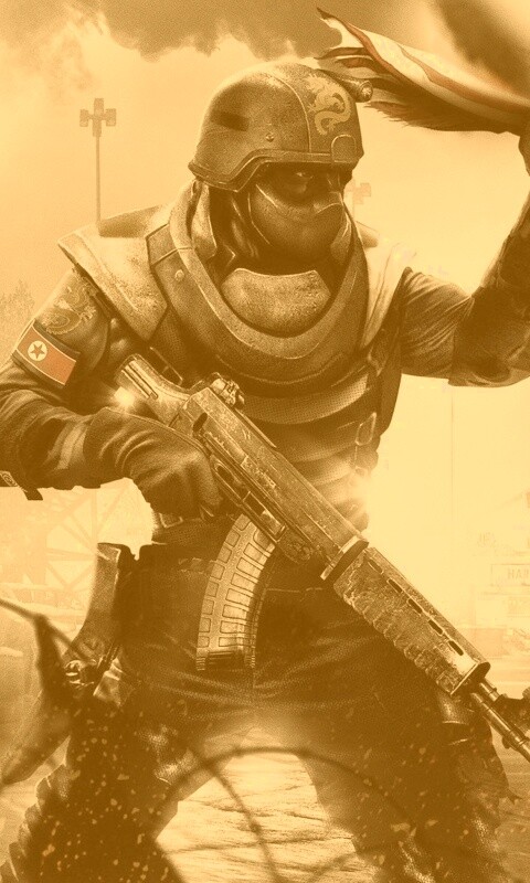 Китайский солдат жжет американский флаг обои