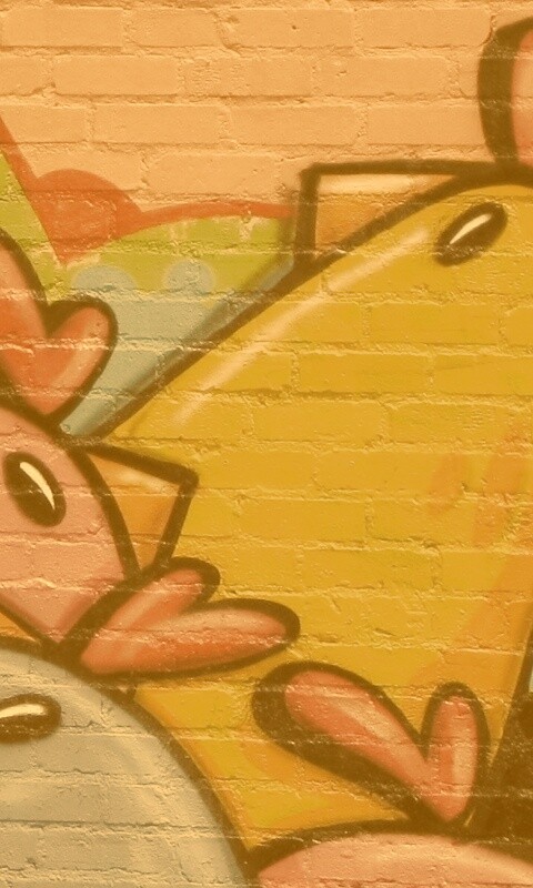 Граффити Курица с цыплятами обои