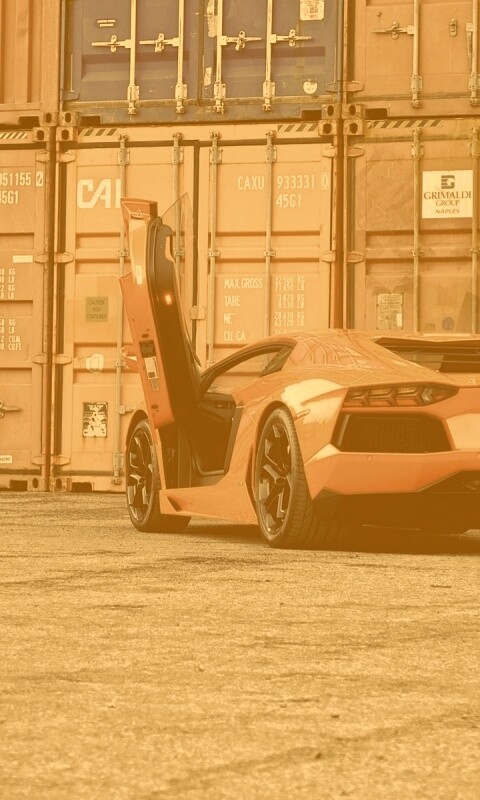 Оранжевый Авентадор обои