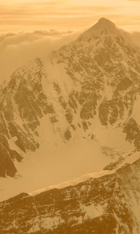 Гора на закате обои