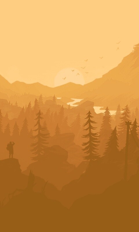 Красный Firewatch обои