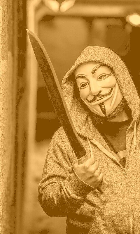 Человек в маске анонимуса обои