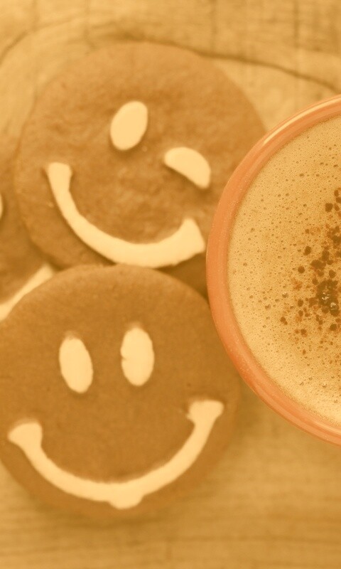 Кофе с печеньками обои