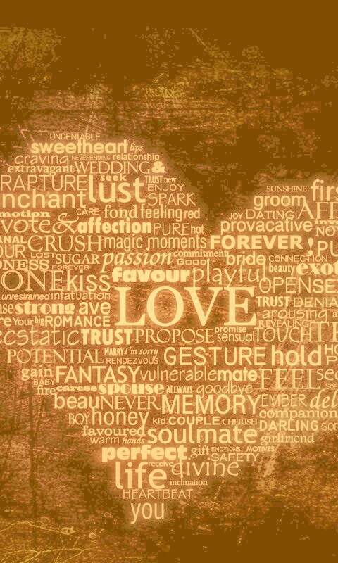 Слова любви обои