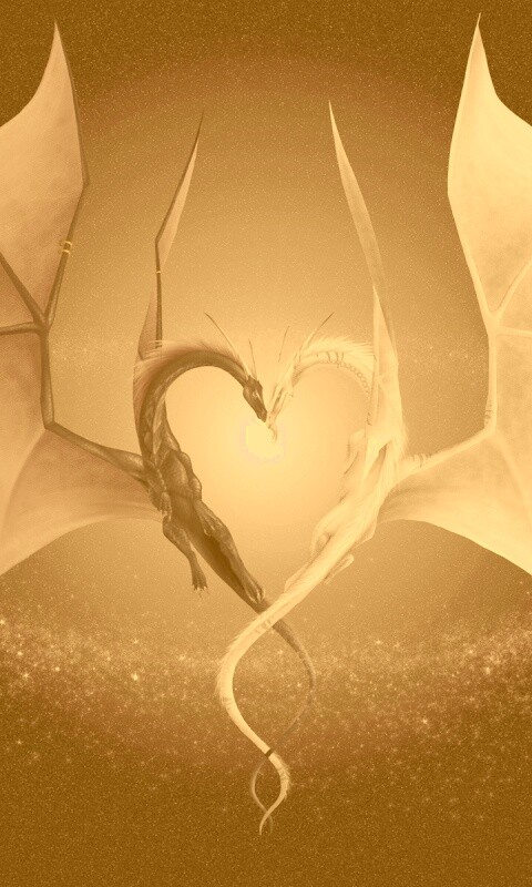 Влюбленные драконы обои