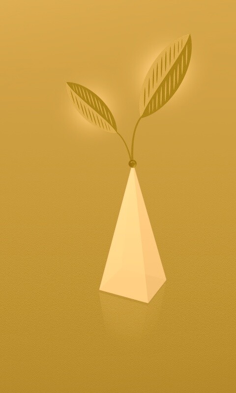 Пирамида и листик обои