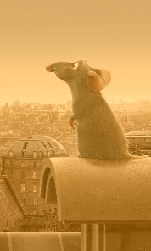 Рататуй на фоне Парижа обои