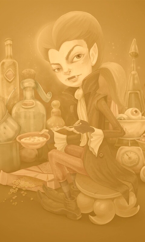 Вампир на кухне обои