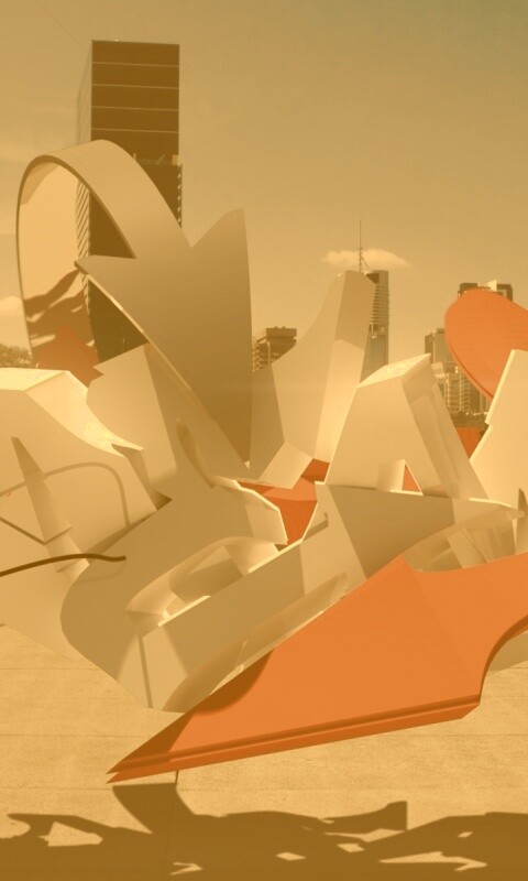 Трехмерное граффити обои