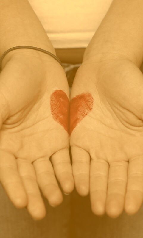 Нарисованное сердце обои