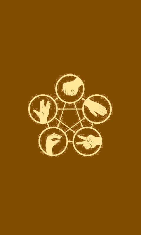 Камень, ножницы, бумага, ящерица, Cпок обои