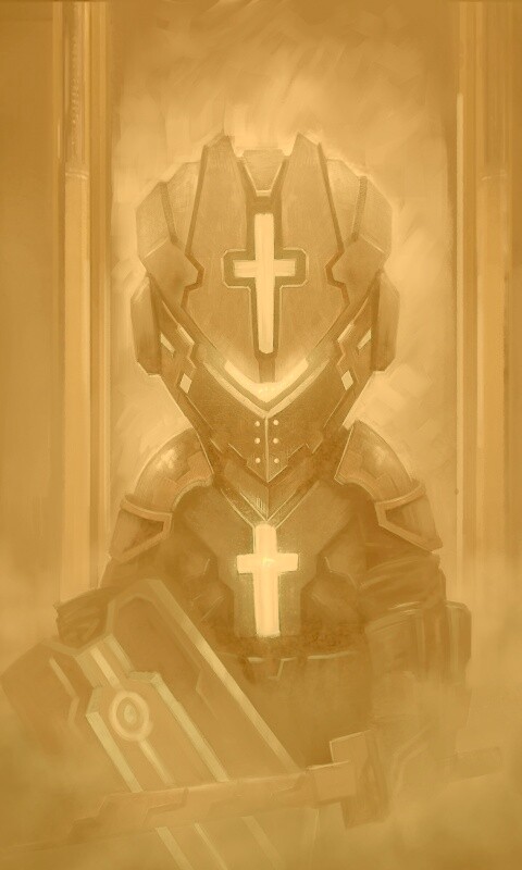 Рыцарь в стиле Dead Space обои