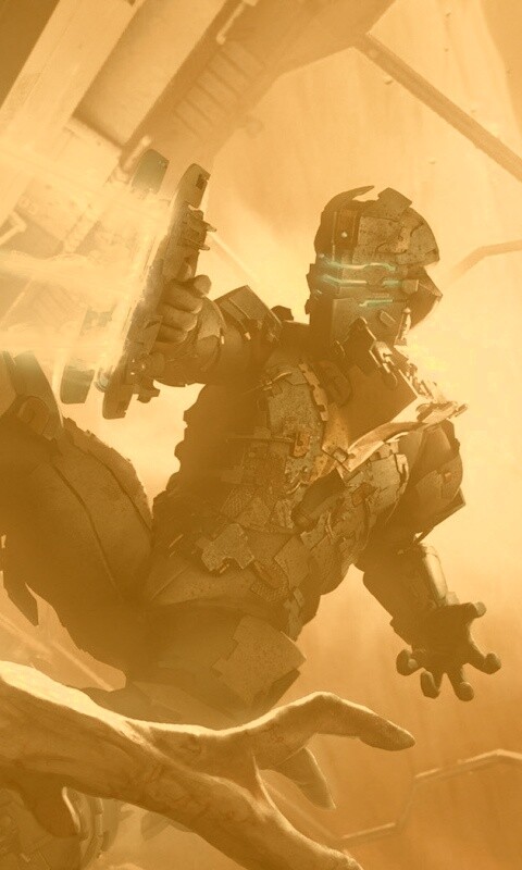 Айзек Кларк стреляет в монстра обои