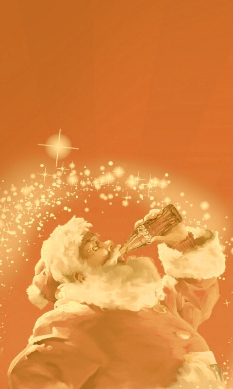 Санта Клаус с кока-колой обои