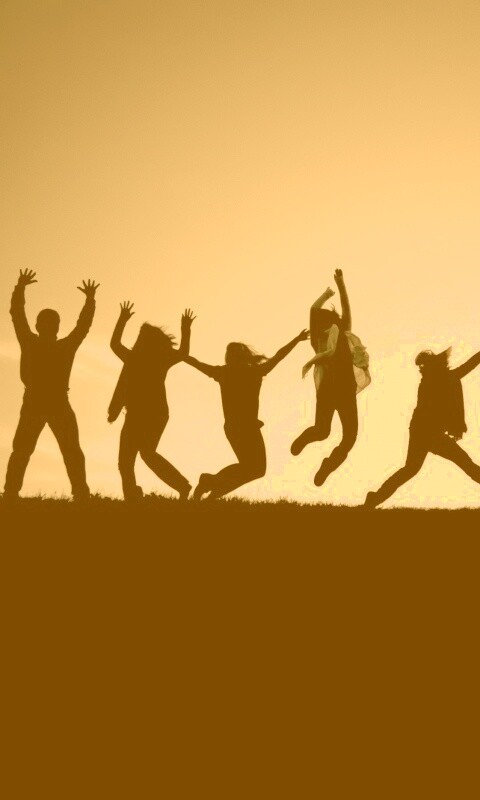 Силуэты людей обои