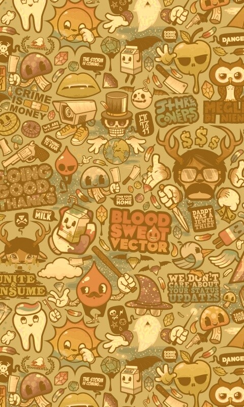 Коллаж из мультяшных картинок обои