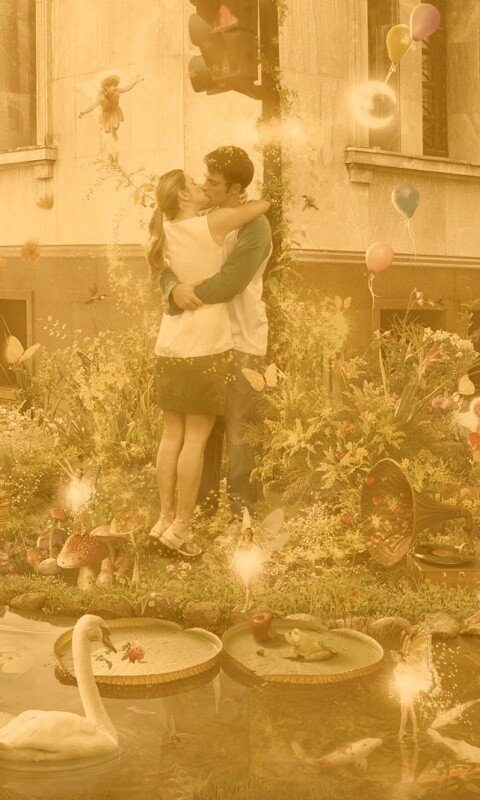 Волшебный поцелуй обои