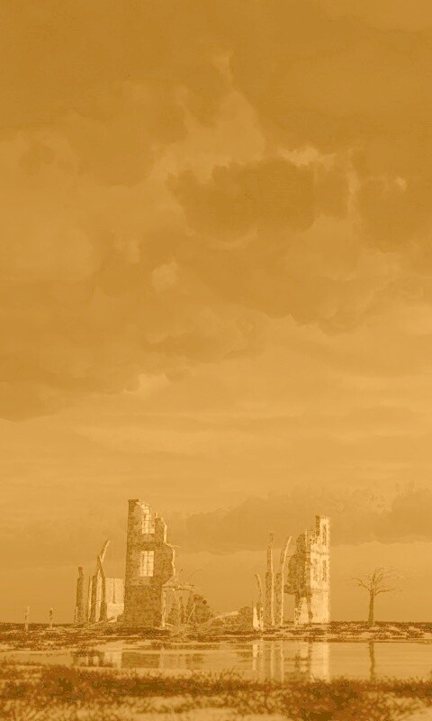 Руины здания обои