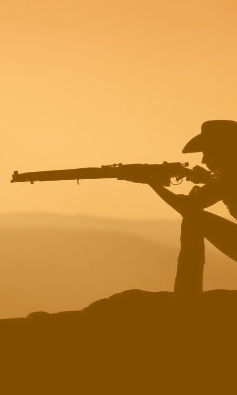 Стрелок на закате обои