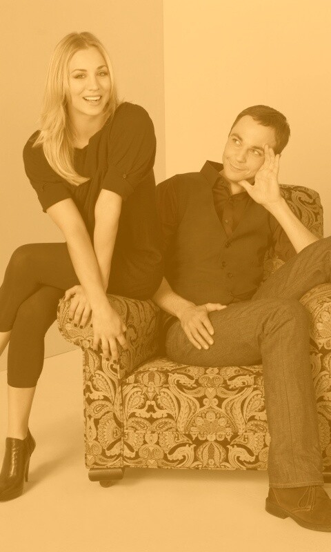 Пенни и Шелдон обои