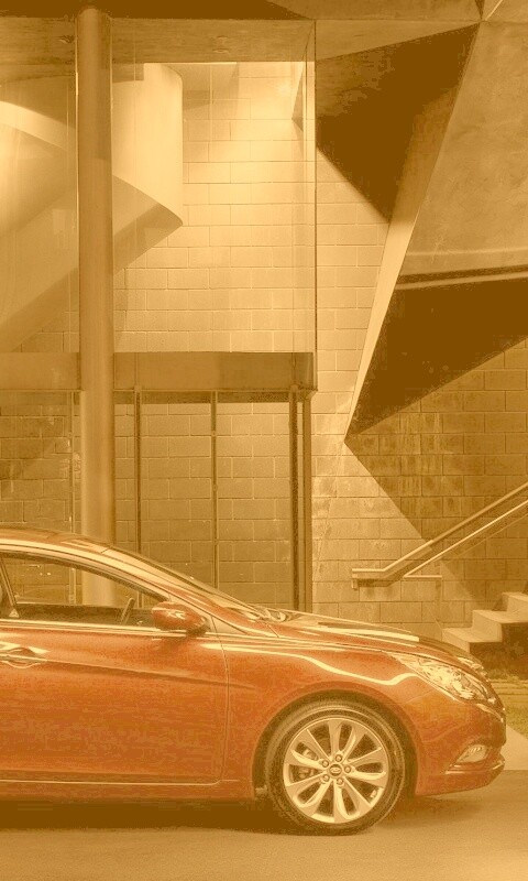 Красный хёндай солярис обои