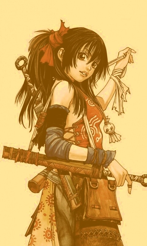 Девушка с мечом из Dangu обои