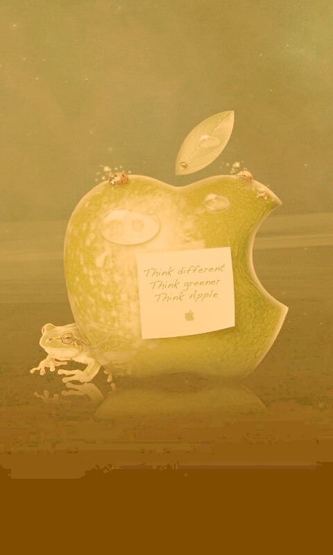 Think different, think greener, think Apple обои