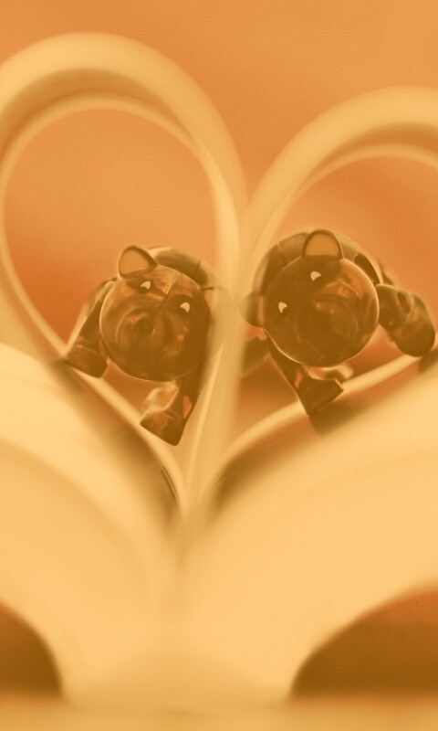 Фигурки мишек в книге обои