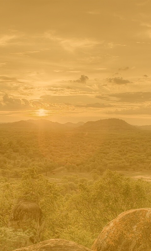 Закат в Африке обои