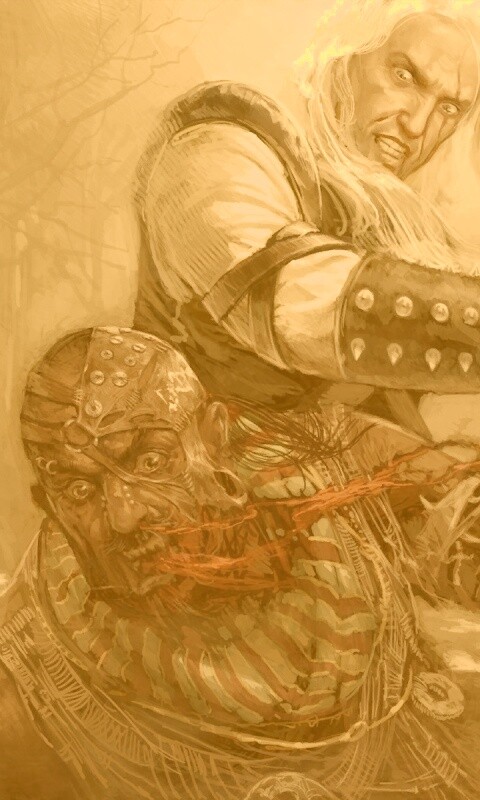 Геральт против Азара обои