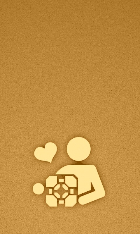 Ты и твой companion cube обои